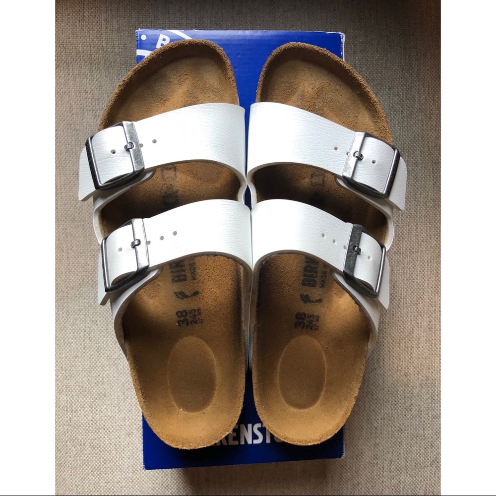 White Arizona Birkenstocks